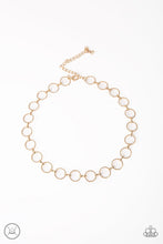 Load image into Gallery viewer, Paparazzi Metro Spunk - Gold - Choker Necklace and matching Earrings - $5 Jewelry With Ashley Swint