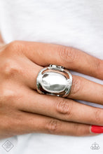Load image into Gallery viewer, Paparazzi All Shine, All The Time - Silver Bead - Statement Ring - Fashion Fix / Trend Blend Exclusive August 2019 - $5 Jewelry With Ashley Swint