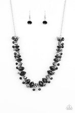 Load image into Gallery viewer, Paparazzi BRAGs To Riches - Black - Silver Beads - Necklace and matching Earrings - $5 Jewelry With Ashley Swint