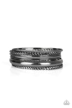 Load image into Gallery viewer, Paparazzi CLIQUE Here - Black - Set of 7 Bangle Bracelets - $5 Jewelry With Ashley Swint