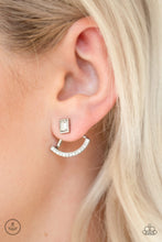Load image into Gallery viewer, PRE-ORDER - Paparazzi Delicate Arches - White - Double Sided Earrings - $5 Jewelry with Ashley Swint
