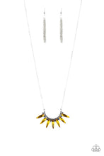 Load image into Gallery viewer, Paparazzi Empirical Elegance - Yellow Gems - Rhinestones - Silver Necklace &amp; Earrings - $5 Jewelry With Ashley Swint