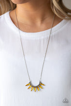 Load image into Gallery viewer, Paparazzi Empirical Elegance - Yellow Gems - Rhinestones - Silver Necklace &amp; Earrings - $5 Jewelry With Ashley Swint