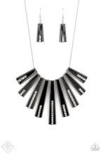 Load image into Gallery viewer, PRE-ORDER - Paparazzi FAN-tastically Deco - Black - Necklace &amp; Earrings - $5 Jewelry with Ashley Swint