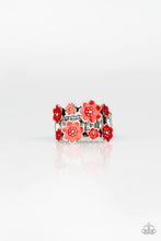 Load image into Gallery viewer, Paparazzi Floral Crowns - Red Flowers - Dainty Band Ring
