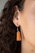 Load image into Gallery viewer, Paparazzi Glamour Goddess - Orange Tiger - Hammered Silver Plate - Necklace &amp; Earrings - $5 Jewelry With Ashley Swint