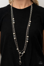 Load image into Gallery viewer, PRE-ORDER - Paparazzi GLEAM Work - White - Lanyard Necklace &amp; Earrings - $5 Jewelry with Ashley Swint