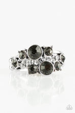 Load image into Gallery viewer, Paparazzi Interstellar Fashion - Silver - Smoky Rhinestones - Ring - $5 Jewelry With Ashley Swint