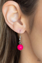 Load image into Gallery viewer, Paparazzi Jewel Jubilee - Pink Beads - Silver Hoops - Necklace and matching Earrings - $5 Jewelry With Ashley Swint