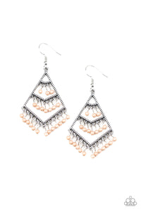 Paparazzi Kite Race - Brown Beads - Tiered Fringe - Silver Earrings - $5 Jewelry With Ashley Swint