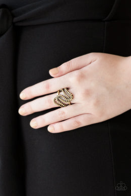 PRE-ORDER - Paparazzi Make Waves - Brass - Ring - $5 Jewelry with Ashley Swint