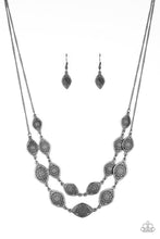 Load image into Gallery viewer, Paparazzi Make Yourself At HOMESTEAD - Black - Double Chain Necklace &amp; Earrings - $5 Jewelry With Ashley Swint