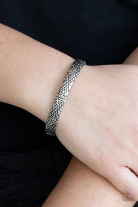 Paparazzi Power Pack - Silver - Stamped Cuff Bracelet - $5 Jewelry With Ashley Swint