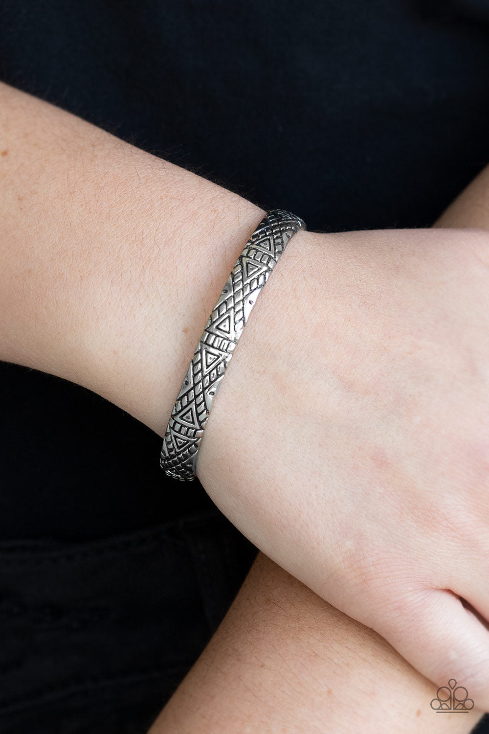 Paparazzi Power Pack - Silver - Stamped Cuff Bracelet - $5 Jewelry With Ashley Swint