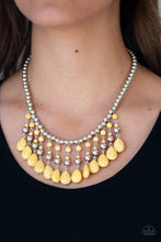 Load image into Gallery viewer, Paparazzi Rural Revival - Yellow Stone - Silver Beads - Necklace &amp; Earrings - $5 Jewelry with Ashley Swint
