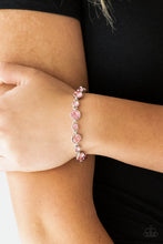 Load image into Gallery viewer, Paparazzi Starstruck Sparkle - Pink - White Rhinestones - Adjustable Bracelet - $5 Jewelry with Ashley Swint