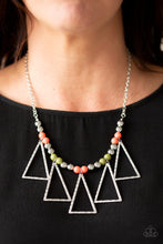 Load image into Gallery viewer, Paparazzi Terra Nouveau - Multi - Beads - Hammered Triangular Frames - Necklace &amp; Earrings - $5 Jewelry with Ashley Swint