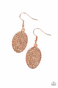 Paparazzi All Dazzle - Copper Rhinestones - Earrings - $5 Jewelry With Ashley Swint