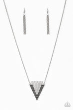 Load image into Gallery viewer, Paparazzi Ancient Arrow - Silver - Triangular Pendant - Necklace &amp; Earrings - $5 Jewelry with Ashley Swint