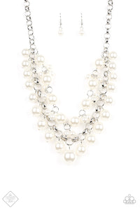 Paparazzi BALLROOM Service - White Pearls - Necklace - Trend Blend Fashion Fix - May 2019 - $5 Jewelry With Ashley Swint
