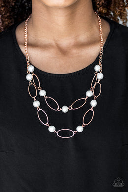Paparazzi Best Of Both POSH-ible Worlds - Copper - Necklace & Earrings - $5 Jewelry With Ashley Swint
