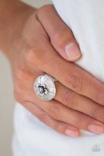 Load image into Gallery viewer, Paparazzi Blooming Beach Party - Purple Rhinestone - Silver Flower Ring - $5 Jewelry With Ashley Swint