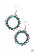 Load image into Gallery viewer, Paparazzi Bring Your Tambourine - Blue Rhinestone - Earrings - $5 Jewelry With Ashley Swint