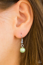 Load image into Gallery viewer, Paparazzi Chicly Classic - Green Pearls - Silver Necklace and matching Earrings - $5 Jewelry With Ashley Swint