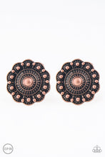Load image into Gallery viewer, Paparazzi Foxy Flower Gardens - Copper - Clip On Earrings - $5 Jewelry With Ashley Swint
