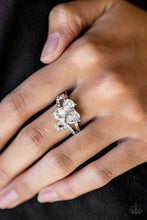 Load image into Gallery viewer, Paparazzi Friends In High-End Places - White Rhinestone - Silver Ring - $5 Jewelry With Ashley Swint