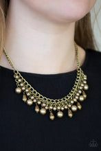 Load image into Gallery viewer, Paparazzi Imperial Idol - Brass - Necklace and matching Earrings - $5 Jewelry With Ashley Swint