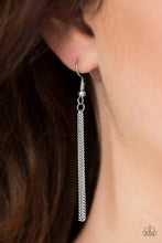 Load image into Gallery viewer, Paparazzi Just A Mirage - Black - Stone - Silver Necklace and matching Earrings - $5 Jewelry With Ashley Swint