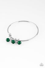 Load image into Gallery viewer, Paparazzi Marine Melody - Green - White Rhinestones - Bracelet - $5 Jewelry With Ashley Swint