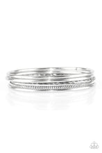 Load image into Gallery viewer, Paparazzi Mesa Mix - Silver Bangles - Set of 5 Bracelets - $5 Jewelry With Ashley Swint