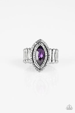 Paparazzi Modern Millionaire - Purple Gem - Silver Ring - $5 Jewelry With Ashley Swint