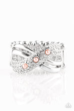 Load image into Gallery viewer, Paparazzi Onstage Opulence - Orange / Coral Pearls - Silver Ring - $5 Jewelry With Ashley Swint