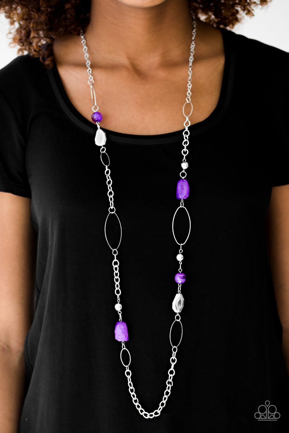 Paparazzi Popular Demand - Purple - Necklace & Earrings - $5 Jewelry With Ashley Swint