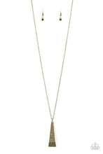 Load image into Gallery viewer, Paparazzi Prized Pendulum - Brass - Necklace and matching Earrings - $5 Jewelry With Ashley Swint