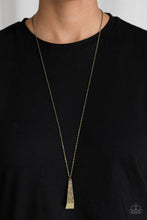 Load image into Gallery viewer, Paparazzi Prized Pendulum - Brass - Necklace and matching Earrings - $5 Jewelry With Ashley Swint