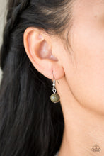 Load image into Gallery viewer, Paparazzi Sahara Sparrow - Green - Silver Feather Pendant - Necklace and matching Earrings - $5 Jewelry With Ashley Swint