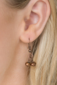 Paparazzi Shimmer Showdown - Copper - Faceted Beads - Necklace & Earrings - $5 Jewelry With Ashley Swint