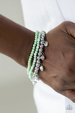 Paparazzi Springtime Sweethearts - Multi - Colorful Layers - Set of 3 Stretchy Band Bracelets - $5 Jewelry With Ashley Swint