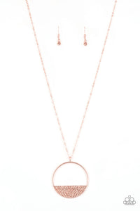 Paparazzi Bet Your Bottom Dollar - Copper - Rhinestones - Necklace and matching Earrings - $5 Jewelry with Ashley Swint
