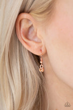 Load image into Gallery viewer, Paparazzi Bet Your Bottom Dollar - Copper - Rhinestones - Necklace and matching Earrings - $5 Jewelry with Ashley Swint