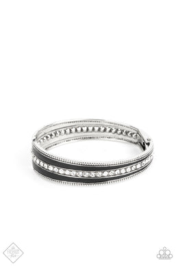 PRE-ORDER - Paparazzi Exquisitely Empirical - Black - Hinged Bracelet - $5 Jewelry with Ashley Swint