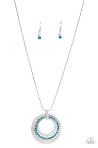 PRE-ORDER - Paparazzi Gather Around Gorgeous - Blue - Necklace & Earrings - $5 Jewelry with Ashley Swint