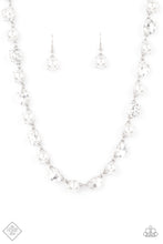 Load image into Gallery viewer, Paparazzi Go-Getter Gleam - White Pearls, Rhinestones - Necklace &amp; Earrings - Trend Blend / Fashion Fix Exclusive January 2021 - $5 Jewelry with Ashley Swint
