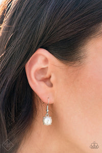 Paparazzi Go-Getter Gleam - White Pearls, Rhinestones - Necklace & Earrings - Trend Blend / Fashion Fix Exclusive January 2021 - $5 Jewelry with Ashley Swint