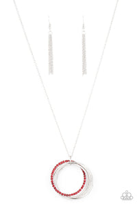 PRE-ORDER - Paparazzi Harmonic Halos - Red - Necklace & Earrings - $5 Jewelry with Ashley Swint