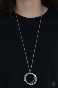 PRE-ORDER - Paparazzi Harmonic Halos - Red - Necklace & Earrings - $5 Jewelry with Ashley Swint